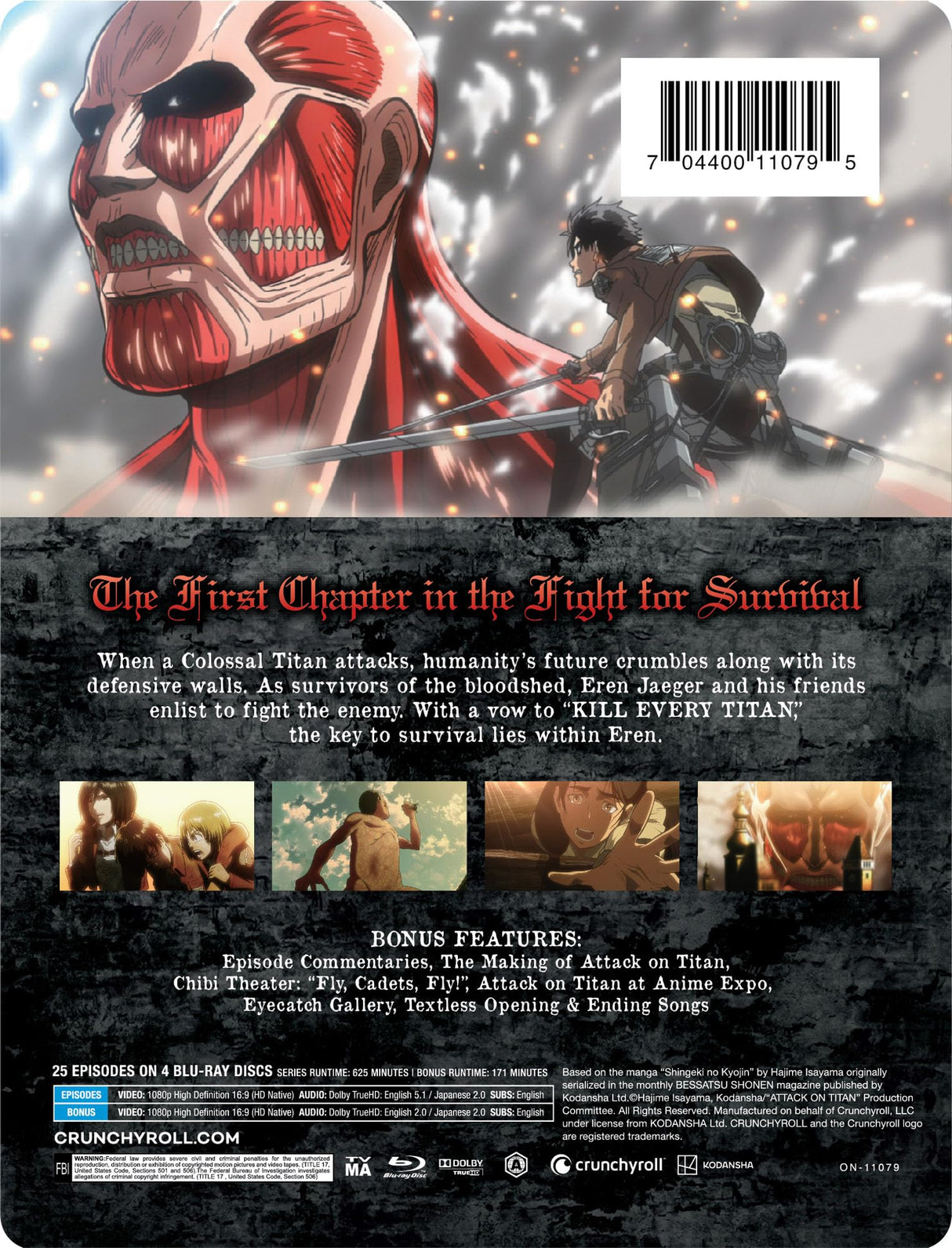 Attack on Titan - Season 1 Complete - Steelbook [Blu-ray]