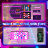 Surelect Dance Mat, 2025 Rechargeable Light-Up 2-Player Opposing Dance Pad with Bluetooth, 12-Button Music Dancing Toy, Christmas Birthday Gift for 3-12 Year Old Boys Girls