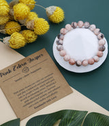 BOMAIL 9PCS Natural Stone Crystal Beaded Bracelets for Women