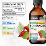BIO KRAUTER Schisandra Berry Drops - Natural Schisandra Supplement for Mood Support - Alcohol & Sugar Free Extract - 4 Fl.Oz.