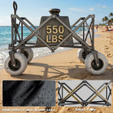 SUNNYFEEL 550LBS Beach Wagon with Big Wheels for Sand - 200L Heavy Duty