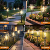 RAVICEN Solar Pathway Lights Outdoor Waterproof – 12 Pack Bright Solar Powered Garden Lights with Auto On/Off, IP65 LED Landscape Lighting for Walkway Patio Lawn Yard Decor