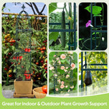 100% Metal Obelisk Trellis for Climbing Plants Outdoor & Indoor - Powder-Coated Steel Tower Obelisk Plant Support - Heavy Duty Rust-Proof Garden Trellis for Climbing Vine Vegetables Flowers Black