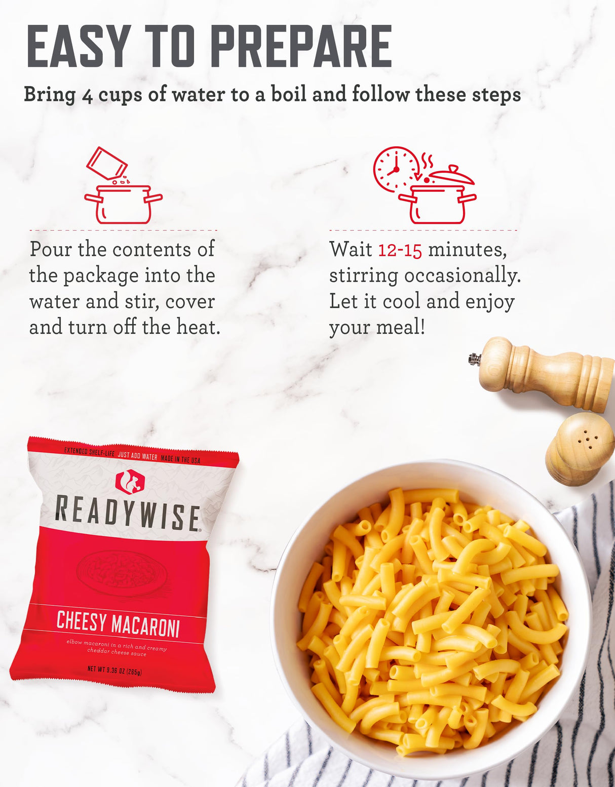 ReadyWise Emergency Food Supply - 14 Day, 150 Servings Emergency Freeze Dried Food Bucket, Protein Meals, Camping Essentials, Survival Kit, Disaster Prepping Supplies, up to 25 Year Shelf Life
