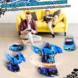 AONEPTR Remote Control Car, One-Click Becoming Robot Transforming Toys Car for Boys, Smooth Deformation, Demo Mode, 360° Rotation, Easy to Use, 2.4GHZ, with LED Lights, RC Cars for Christmas, Kids