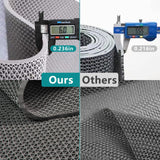 WochiTV Non Slip Drainage Mats PVC Pool Floor Mat 0.23'' Thick Outdoor Indoor Parking Space Mat for Bathroom Garage Basement Backyard Commercial Kitchen 3x3.3Ft, Grey