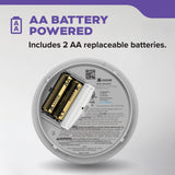 Kidde Smoke & Carbon Monoxide Detector for Home, AA Battery Powered, Voice Alerts, 3-Pack