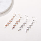 SWEETV Marquise Wedding Bridal Dangle Earrings for Brides Bridesmaid