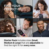 Rhinomed Mute Nasal Dilators for Sleep, Snoring Solution, Starter, 3 Sizes