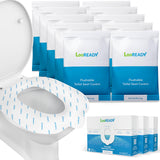 Toilet Seat Covers Disposable Flushable - Regular Size (16x19”) - Travel Size Individually Wrapped, Soft & Strong, Pocket Size for Public Restrooms at the Office, for Commuters or Holiday (30 Pack)