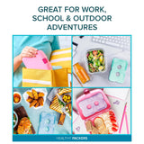 Healthy Packers Ice Packs for Lunch Boxes & Coolers – Pastel Slim Long-Lasting Reusable Gel Freezer Packs | Thin Ice Pack for Lunch Box | BPA-Free, Leak-Proof (4 Pack)