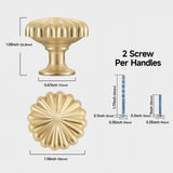 FAPUAL 10 Pack Gold Cabinet Knobs for Kitchen Cabinets and Dresser Drawers，Zinc Alloy Brushed Brass Hardware Handles Pulls，Vintage Cupboard Drawer Knob