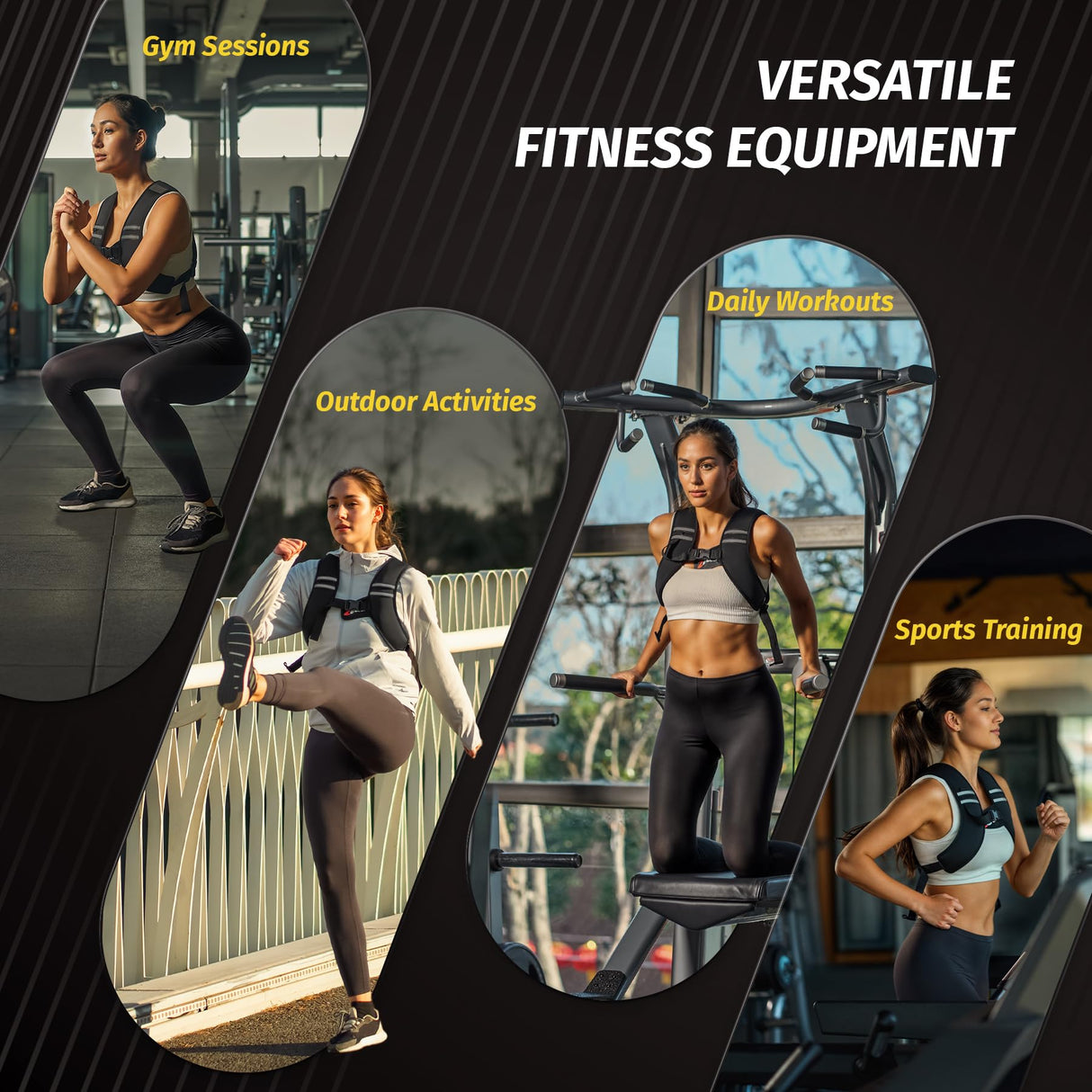 ZELUS Weighted Vest, Z-Fit Weighted Vest for Women and Men, 5 lb Weight Vest with Reflective Stripes & Adjustable Straps, Ultra Thin Weight Vest for Home Gym Strength Training Weight Loss Workout