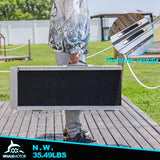 WHALEMOTOR Portable Wheelchair Ramp 6FT, Anti-Slip Aluminum Folding Portable Ramp, Wheelchair Ramps for Home, Weight Capacity Up to 600 LBS, with Transition Plates Above and Below