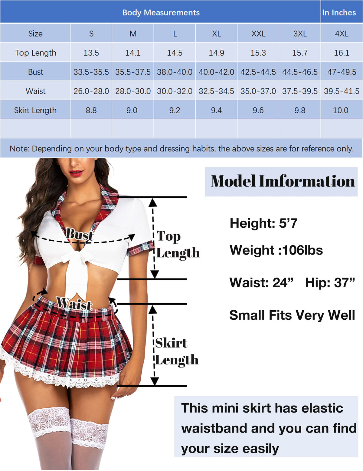 ADOME Sexy Lingerie Set for Women Two Piece Lingerie Outfits Costume