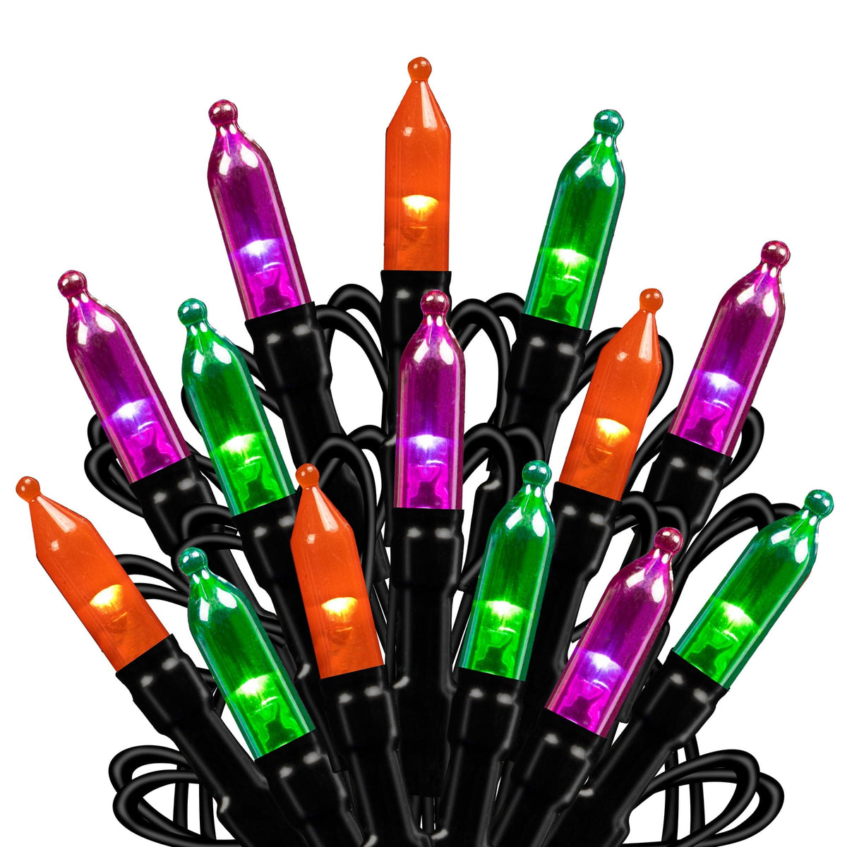 Dazzle Bright 200 LED Halloween Mini String Lights, 65 FT Connectable Waterproof 8 Modes Fairy Lights for Indoor Outdoor Patio Garden Holiday Party Decorations (Purple & Orange & Green)