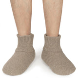 BenSorts Winter Thick Fuzzy Slipper Socks for Men Christmas Cozy Grip Socks Slipper Non Slip Gifts Christmas 2 Pairs Dark Gray Khaki Size 10 11 12 13