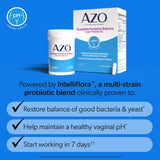 AZO Complete Feminine Balance Daily Vaginal Probiotics for Women,Clinically Proven to Help Protect Vaginal Health,Helps Balance pH and Yeast,60 Count (Pack of 2)