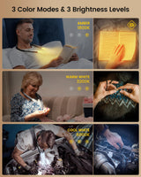 Glocusent Upgraded LED Neck Reading Light, Book Light for Reading in Bed