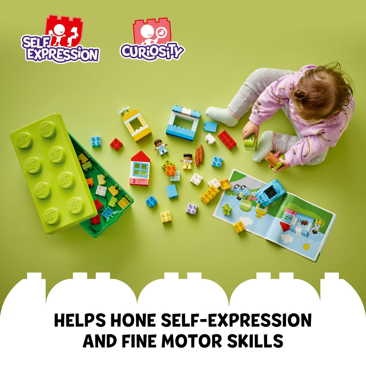 LEGO DUPLO Classic Brick Box Building Blocks - Stacking Toys for Toddlers, Ages 1.5+ Years - Learning & Educational Toys for Preschool - Develop Fine Motor Skills - Gift for Christmas - 10913