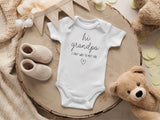 Hi Grandpa I Can't Wait To Meet You Pregnancy Announcement Infant Bodysuit - Surprise Gift For Grandpa (White)