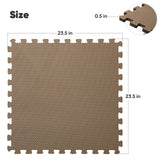 32 Pack Home Gym Mat, Puzzle Exercise Mat, EVA Interlocking Foam Floor Tiles for Home Workout Equipment and Kids' Play Areas - Blue, 24 in x 24 in x ½ in - (Brown, 32 Pack(128 SQ FT))