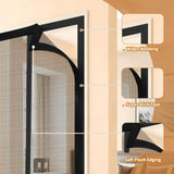 Reversible Side Opening Magnetic Screen Door for Sliding & French Doors,Upgraded PETG Mesh Anti-Tearing, Heavy Duty & Strong Magnetic, Pet and Kid Friendly - Screen Door 74"x82"