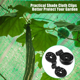 Maitys 100 Pcs Shade Cloth Clips Sunscreen Net Clips Black Plastic Sunshade Clip Greenhouse Shade Cloth Fix Clamp for Anti Bird Netting Garden Netting Patio Agricultural UV Resistant Accessories