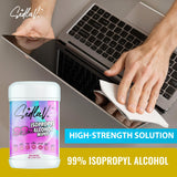 SEDLAV 99% Isopropyl Alcohol Wipes - 99% Rubbing Alcohol Wipes for Tech Use (80 Count Pack)