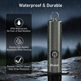 Blukar Rechargeable EDC Flashlight, Mini Keychain Flash Light with 3 Lighting Modes, Memory Function, Waterproof, Compact and Portable Pocket Light for Everyday Carry, Emergency,Camping-Gray