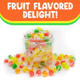 Assorted Sweet Hard Sour Candy Balls - 5 Pounds Approx 440 Pieces -Christmas Candy Bulk Candy Individually Wrapped - Ideal For Stocking Stuffers for Adults & Kids - Individually Wrapped Christmas Candy - Candy Bags Fruit Flavored Hard Candy
