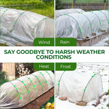60 Pcs Garden Hoops for Raised Beds, 12 Sets of 8.5 FT Long Garden Hoops, Rust-Free Fiberglass Greenhouse Hoops Grow Tunnel for Netting, DIY Plant Support Garden Stakes for Row Cover
