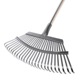 Yocada 19.3" Garden Leaf Rake Wide Heavy Duty (25 Tines) 68.9"
