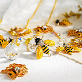3 Pack Crystal Bee Honeycomb Suncatcher Hanging Window Garden Decor
