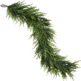 Artificial Norfolk Pine Garland - Faux Christmas Garland Fake Green Garland for Fireplace,Table, Stairs, Mantle, Window,Indoor Outdoor,Home,Holiday Decor (1 PCS,9 FT)
