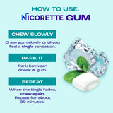 Nicorette Nicotine Gum 2mg, White Ice Mint, 200 Count
