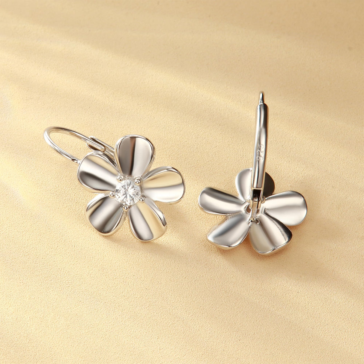 MILACOLATO 925 Sterling Silver Earrings for Women Plumeria Flower Earring