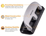 Bostitch Office EZ Squeeze 3-Hole Punch, 20 Sheet Capacity, Reduced Effort, No Jam Technology, Silver