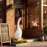 vchin Large Porch Goose Statue, 23 inch Large Porch Goose Statue, Suitable for Porch, Balcony, Courtyard, Garden, Lawn Decor Unique Housewarming Gift