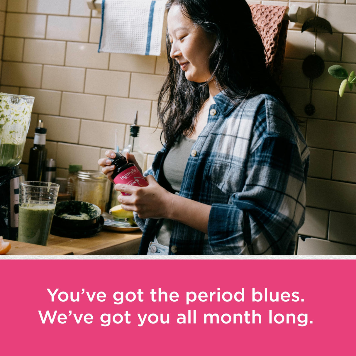 Hyland's Total Loving Care Multivitamin for Women and PMS Rescue, 60 Vegan Capsules with L-Theanine for Focus and Stress Relief Support with Chasteberry and Dong Quai for Menstrual Support