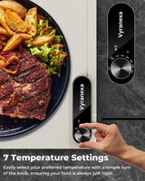 Warming Mat for Food - Space-Saving, Fits Two Baking Dishes, 7 Temp Settings, 4h Auto Shut-Off, Durable Silicone Surface, Easy to Clean, Perfect for Parties and Everyday Use (White, Medium)
