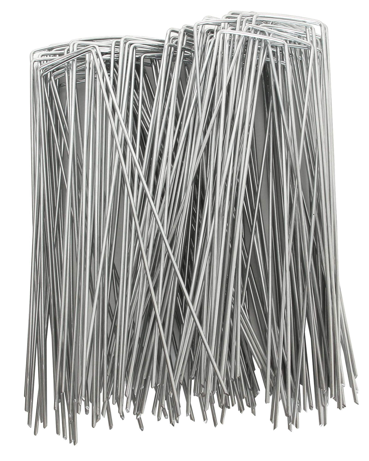LANIAKEA Garden Stakes 8 Inch Metal Garden Staples 200 Pack Galvanized Landscape Pins Heavy Duty Landscape Stakes for Gardening Fence Landscape Ground Cover