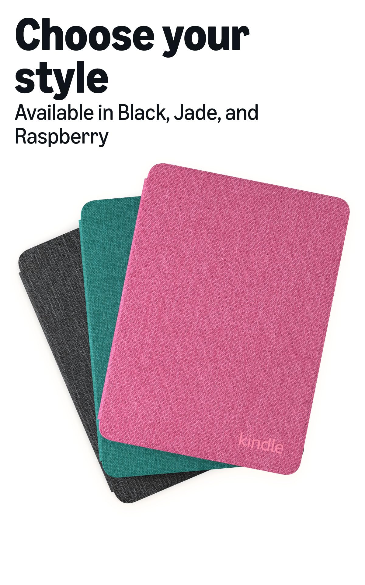 Amazon Kindle Paperwhite and Kindle Colorsoft Case, Lightweight and Water-Safe, Foldable Protective Cover - Fabric