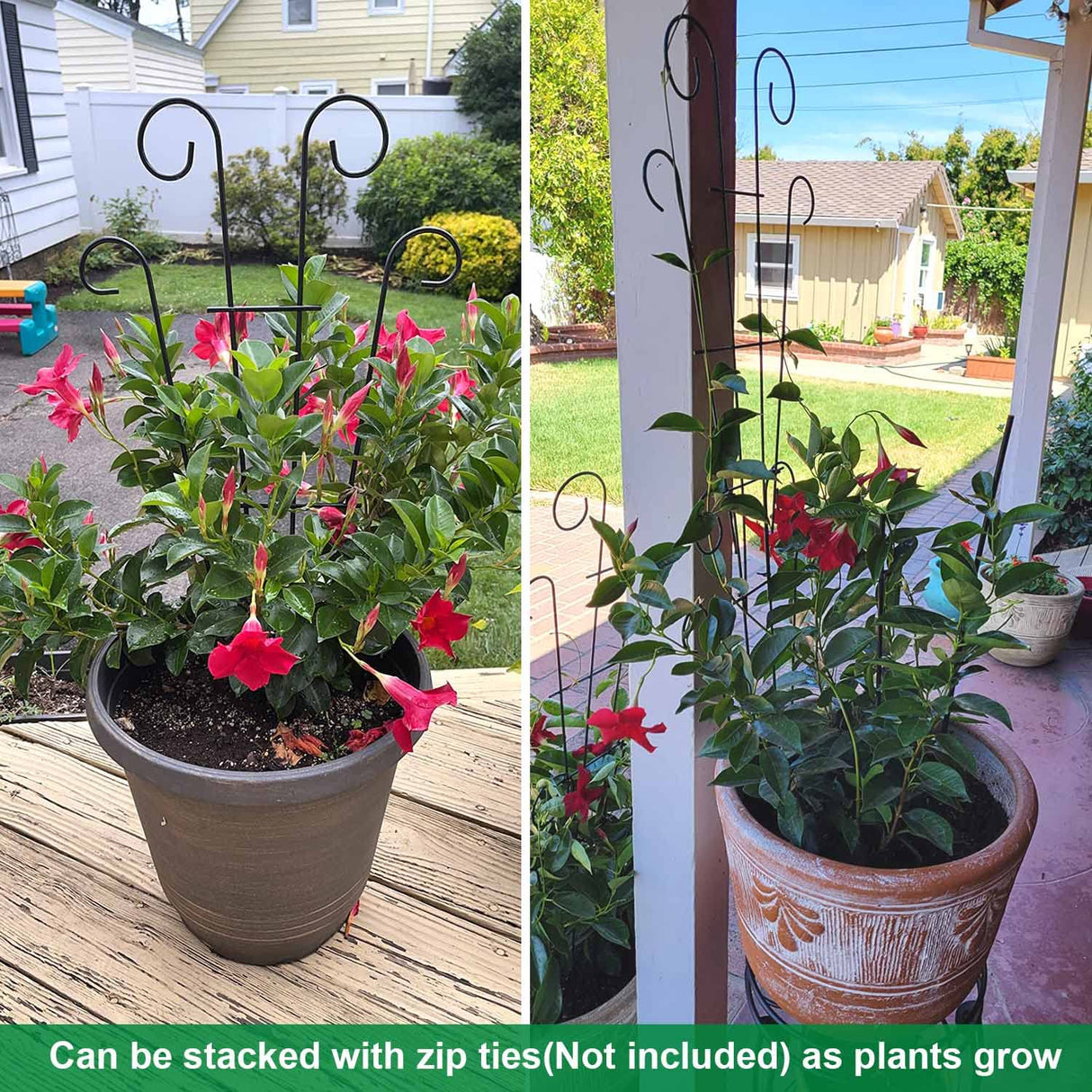 Mklsit 24" Metal Plant Trellis for Climbing Plants Support, 4 Pack