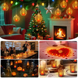 Haown 50 Pack Realistic Flameless LED Tea Lights with Red Base, Battery Operated Fake Candles with Flickering Moving Flame, Electric Votives for Valentine's Day, Wedding, Christmas, Romantic Decor
