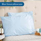 McKesson Disposable Pillow Case Covers [100 Count] Bulk Pillowcase, Single-Use for Medical Hospital Travel, Standard Size, Blue, 21 in x 30 in