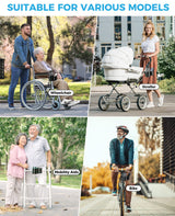 JOYTUTUS Wheelchair Cup Holder, 2-in-1 Walker Cup Holder with 4.72'' Small Storage Box, Drink Holder for Bottle with Handle, Fit for Wheelchair, Walker, Rollator, Stroller, Camper, Golf cart (Small)