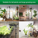 SANSI Grow Lights for Indoor Plants, 128W Full Spectrum Plant Lights for Indoor Growing, 35-64 inches Detachable Tripod Standing Grow Light with High PPFD No Dimmable 4 Pack of Par25 32W Bulb