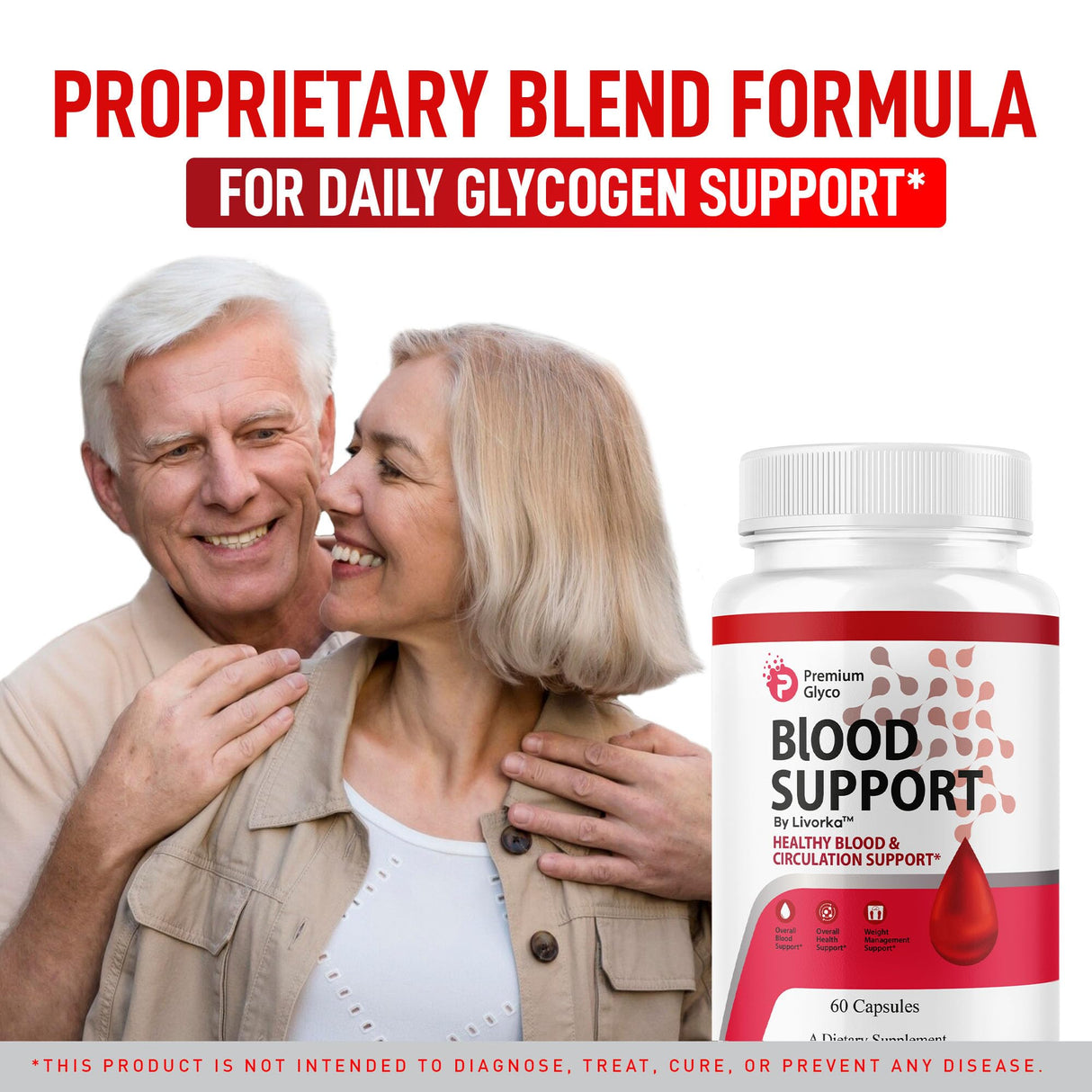 Premium Glyco Capsules - Official PremiumGlyco Advanced Blood Support, Natural Premium Glycol Pills Maximum Strength Health & Wellness Multivitamin Supplement, 60 Capsules for 1 Month