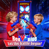 Shooting Toy Set with Hero-Style Target & 2 Cool Air Pump Launcher,Indoor Outdoor Kids Toy,Action Shooting Games,Boys Toys Age 3 4 5 6 7 8 9 10 11 12, Holiday Presents for Boy